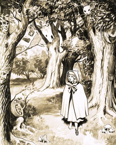 Rotkäppchen-Puzzle-Seite von English School