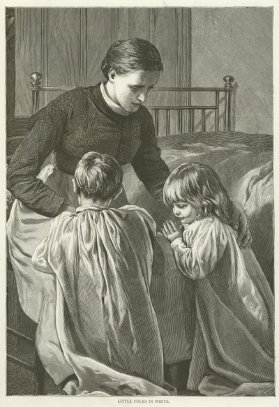 Kleine Leute in Weiß von English School