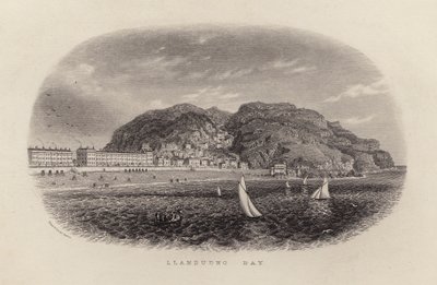 Llandudno Bucht (Stich) von English School