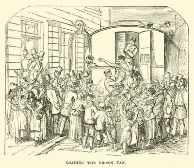 Das Gefängnisfahrzeug beladen von English School