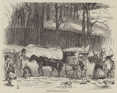 Eiswagen in London (Stich) von English School