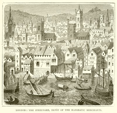 London: Der Stalhof, Depot der Hanseatischen Kaufleute von English School