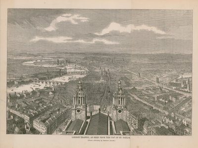 Londoner Verkehr vom Dach der St. Pauls Kathedrale von English School