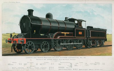 London and North-Western Railway Express Lokomotive von English School