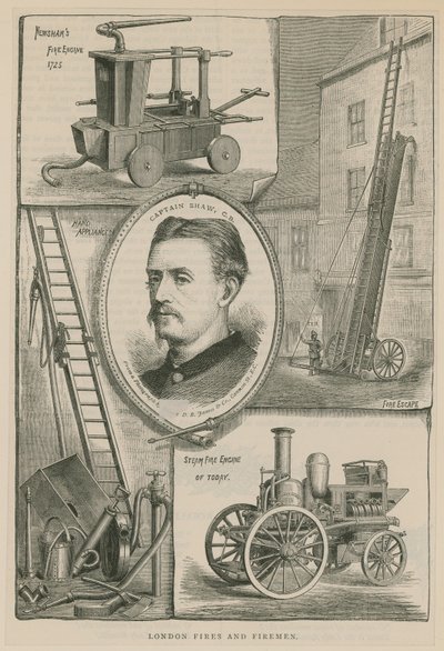 Londoner Brände und Feuerwehrmänner von English School