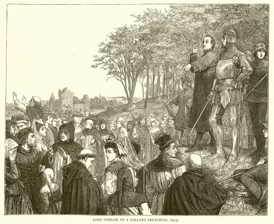 Lord Cobham bei einer Lollardenpredigt, 1413 von English School