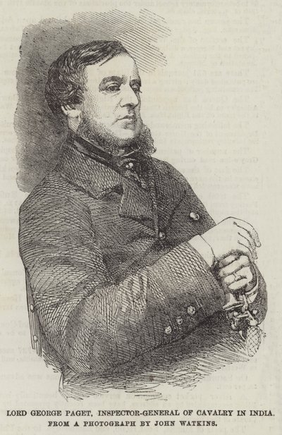 Lord George Paget, Generalinspekteur der Kavallerie in Indien (Stich) von English School