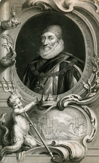 Lord Howard von Effingham, Armada-Admiral der Flotte von English School
