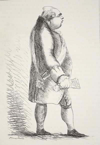 Lord North, Faksimile eines alten Drucks von English School