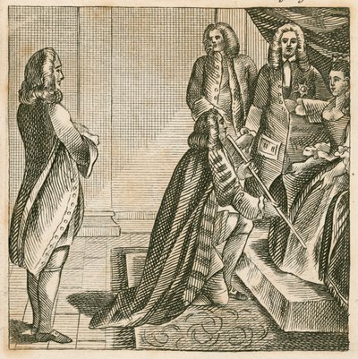 Lord Oxford tritt als Lord High Treasurer zu Königin Anne zurück von English School