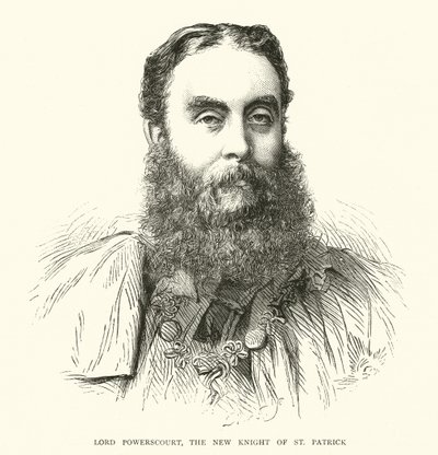 Lord Powerscourt, der neue Ritter von St. Patrick (Gravur) von English School