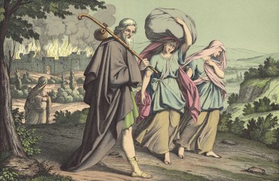 Lot flieht aus Sodom von English School