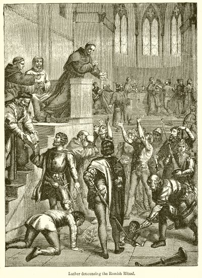 Luther verurteilt das römische Ritual von English School