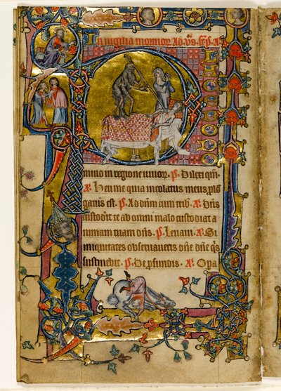 MS 1-2005, fol. 235v: Der Tod schlägt zu, historisierte Initiale 