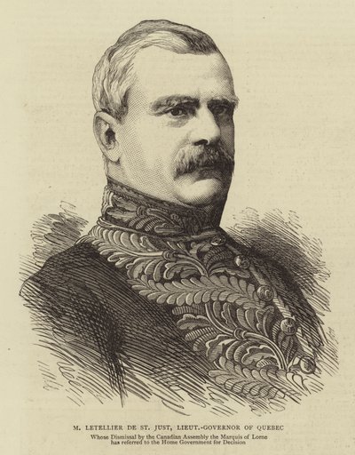 M Letellier de St Just, Vizegouverneur von Quebec von English School