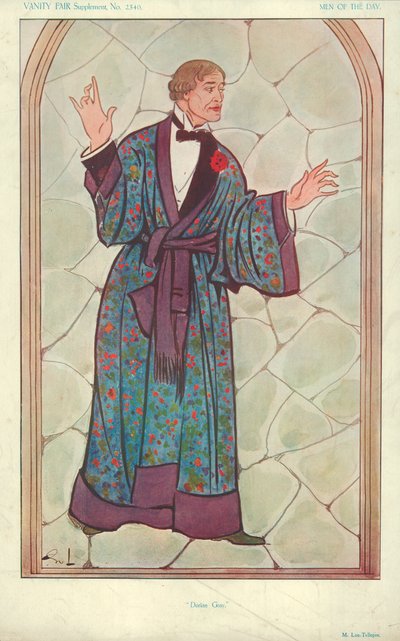 M Lou-Tellegen, Dorian Gray, 10. September 1913, Vanity Fair Karikatur von English School