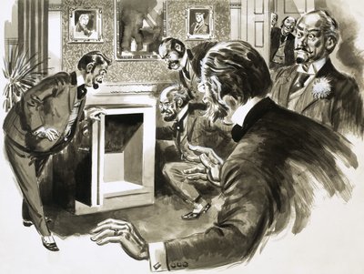 Madame Humbert soll ein Vermögen in Diamanten von ihrem Ehemann hinterlassen worden sein von English School