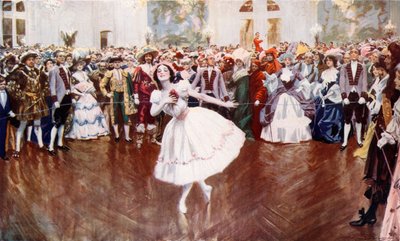 Madame Pavlova auf einem Kostümball im Savoy von English School