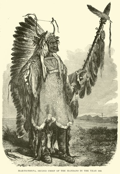Mah-to-toh-pa, Zweiter Häuptling der Mandan im Jahr 1883 von English School