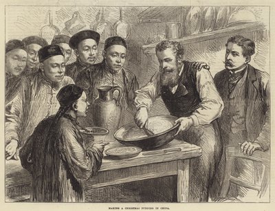 Weihnachtspudding machen in China von English School