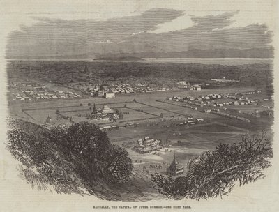 Mandalay, die Hauptstadt von Oberburma (Gravur) von English School