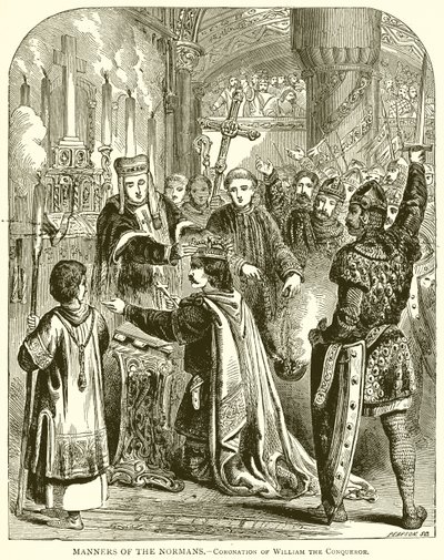 Sitten der Normannen.--Krönung von Wilhelm dem Eroberer von English School