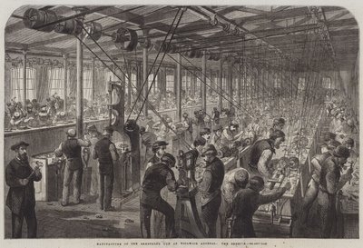 Herstellung der Armstrong-Kanone im Woolwich Arsenal, der Bienenstock von English School
