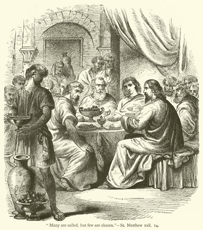 "Viele sind berufen, aber wenige sind auserwählt", Matthäus, xxii von English School