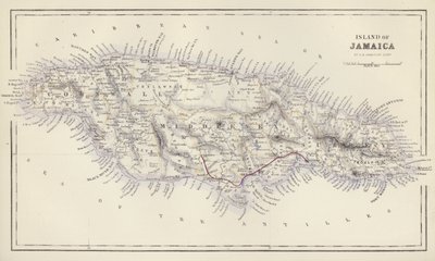Karte: Insel Jamaika, von G H Swanston, Edinburgh von English School