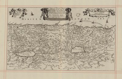 Karte von Kanaan oder dem Heiligen Land von English School