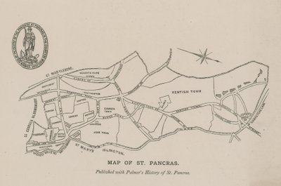 Karte von St. Pancras von English School