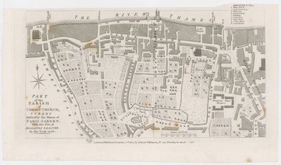 Karte des Herrenhauses von Paris Garden von R Wilkinson, 1822 von English School