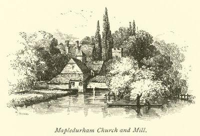 Mapledurham Kirche und Mühle von English School