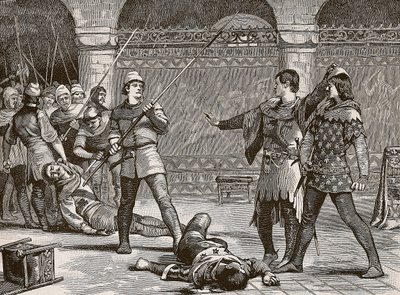 Marcel und der Dauphin von Frankreich, Illustration aus Cassells Illustrierter Geschichte Englands von English School