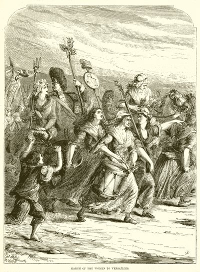 Marsch der Frauen nach Versailles von English School