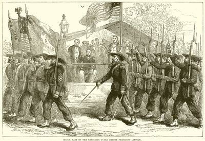 Vorbeimarsch der Garibaldi-Garde vor Präsident Lincoln von English School