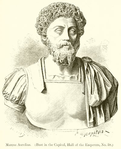 Marcus Aurelius (Büste im Kapitol, Halle der Kaiser, Nr. 38) von English School