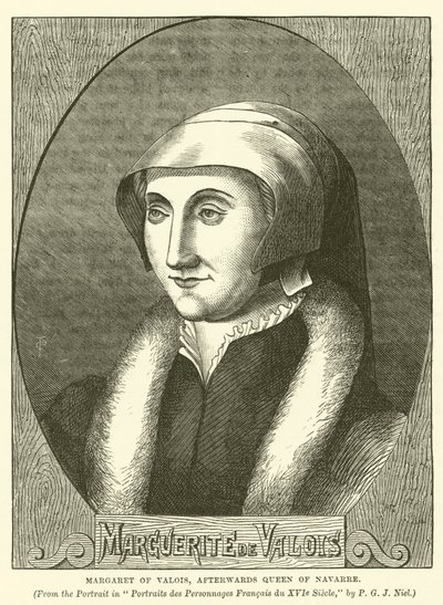 Margarete von Valois, später Königin von Navarra (Gravur) von English School
