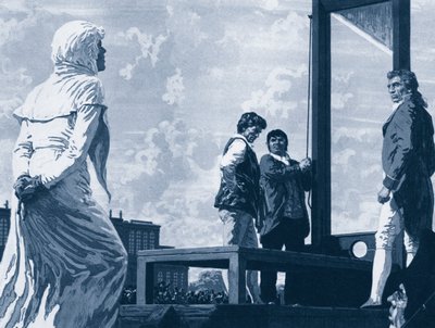 Marie Antoinette auf dem Weg zur Guillotine von English School