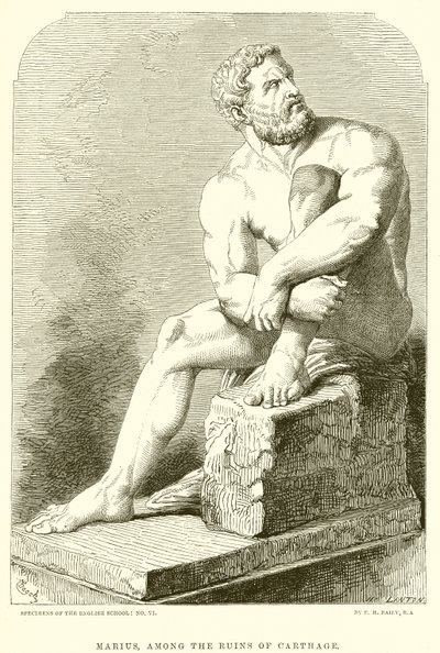 Marius unter den Ruinen von Karthago von English School
