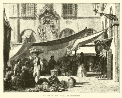 Markt auf der Piazza di Pescheria von English School