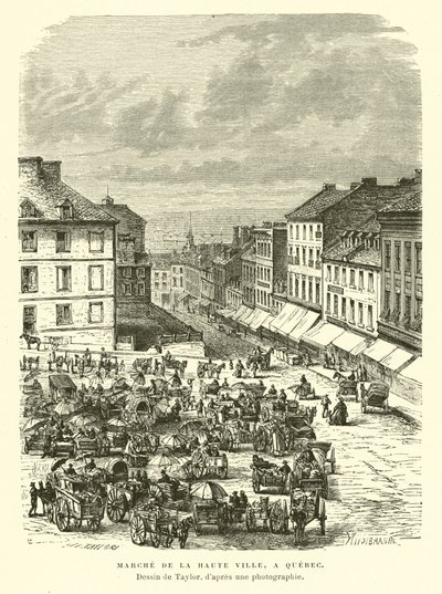 Markt der Oberstadt, Quebec City, Kanada von English School