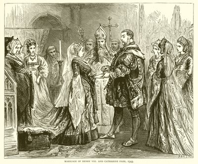 Hochzeit von Heinrich VIII. und Katharina Parr, 1543 von English School