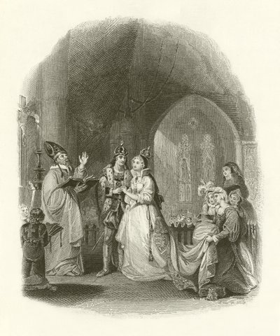 Heirat von Heinrich VII. mit Elizabeth von York von English School