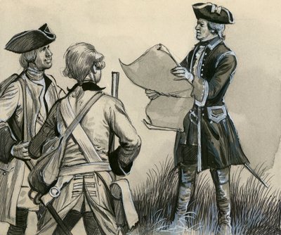 Marschall de Saxe mit französischer Infanterie von English School