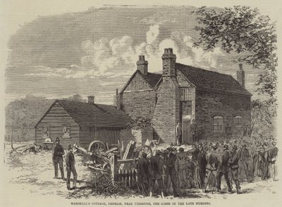 Marshalls Cottage, Denham, nahe Uxbridge, der Schauplatz der jüngsten Morde von English School