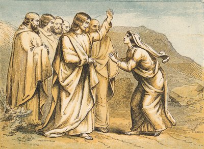 Martha trifft Jesus nach dem Tod von Lazarus von English School