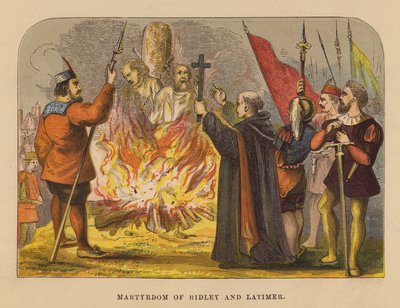 Märtyrertod von Ridley und Latimer von English School