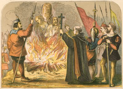 Martyrium von Ridley und Latimer von English School