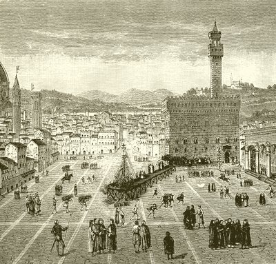 Märtyrertod von Savonarola von English School